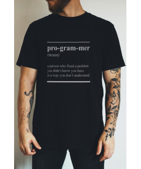 Футболка чорна чоловіча Ctrl+ "pro-gram-mer"