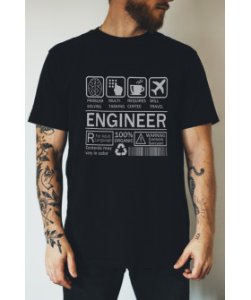 Футболка чорна чоловіча Ctrl+ "Engineer"