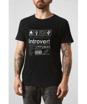 Футболка чорна чоловіча Ctrl+ "Introvert"