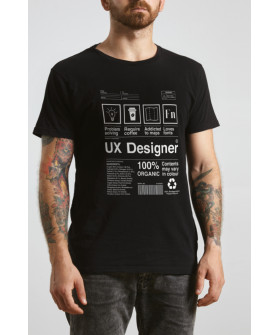 Футболка чорна чоловіча Ctrl+ "UX designer"