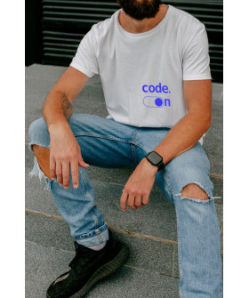 Футболка біла чоловіча Ctrl+ "code. on"