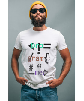 Футболка біла чоловіча Ctrl+ "Programmer"