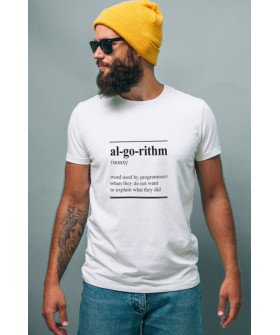 Футболка біла чоловіча Ctrl+ "al-go-rithm"