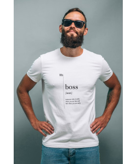 Футболка біла чоловіча Ctrl+ "boss"
