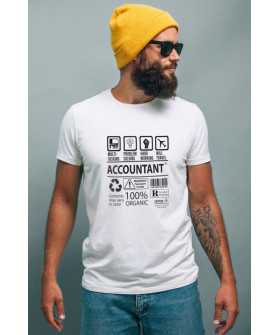 Футболка біла чоловіча Ctrl+ "Accountant"