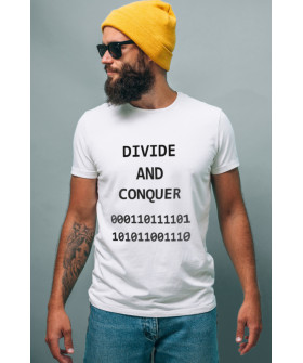 Футболка біла чоловіча Ctrl+ "Divide and Conquer"