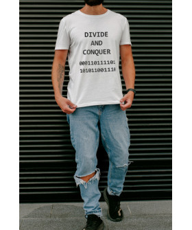Футболка біла чоловіча Ctrl+ "Divide and Conquer"