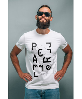 Футболка біла чоловіча Ctrl+ "Programmer"