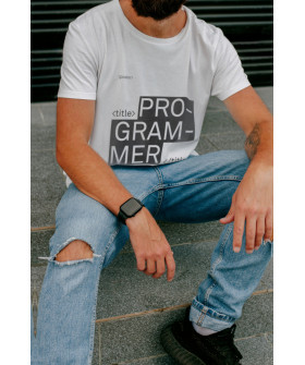 Футболка біла чоловіча Ctrl+ "Programmer"