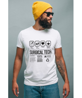 Футболка біла чоловіча Ctrl+ "Surgical tech"