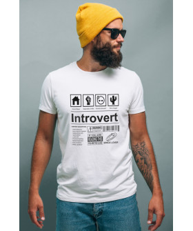 Футболка біла чоловіча Ctrl+ "Introvert"