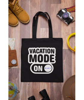 Еко-сумка шопер MEMO чорна  "Vacation mode on" 