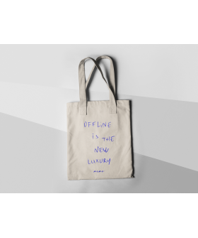 Еко-сумка шопер MEMO натуральний  "Offline is the new luxury " 