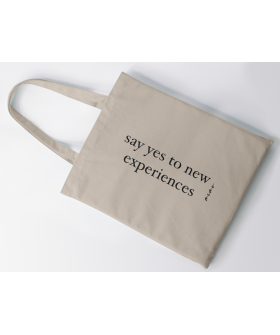 Еко-сумка шопер MEMO натуральний  "say yes to new experiences " 
