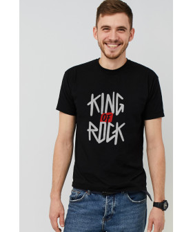 Футболка MEMO чоловіча чорна принт "King of Rock"