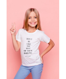 Футболка Young&Free дитяча біла "Не будь такою як усі, люба."