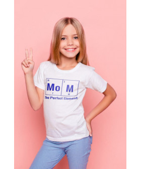Футболка Young&Free дитяча біла Mom - "the perfect element"