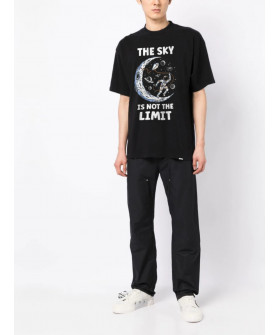 Футболка Trace of Space  Oversize чоловіча чорна "The sky is  not the limit"