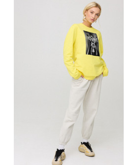 Світшот жіночій з принтом оверсайз  /no flis/ 