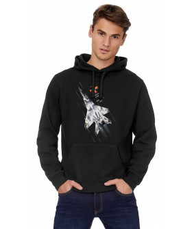 Худі чоловіча YAPPI чорна патріотична з флісом