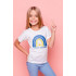 Футболка YAPPI дитяча біла патріотична "I love Ukraine"