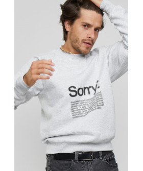 Світшот YAPPI чоловічий  сірий "Sorry*-..."