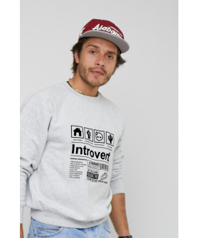 Світшот YAPPI чоловічий  сірий "Introvert"