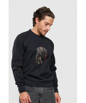 Світшот YAPPI чоловічий  чорний "Skull print"