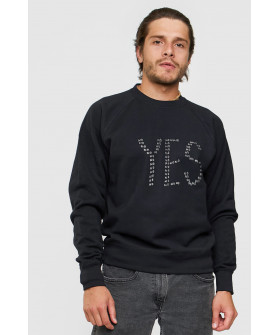 Світшот YAPPI чоловічий  чорний "Yes is made up of No"