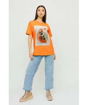 Футболка Oversize / air print /