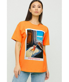 Футболка Oversize / air print /