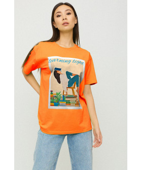Футболка Oversize / air print /