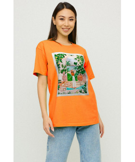 Футболка Oversize / air print /