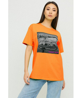 Футболка Oversize / air print /