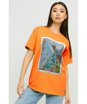 Футболка Oversize / air print /