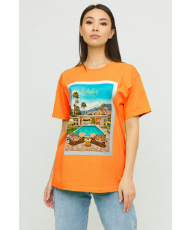 Футболка Oversize / air print /