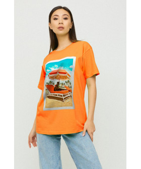 Футболка Oversize / air print /