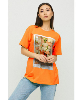 Футболка Oversize / air print /