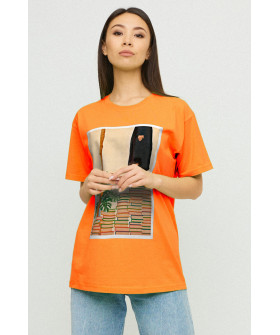 Футболка Oversize / air print /