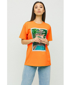 Футболка Oversize / air print /