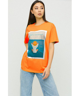 Футболка Oversize / air print /