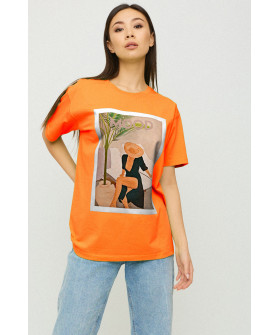 Футболка Oversize / air print /
