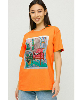 Футболка Oversize / air print /