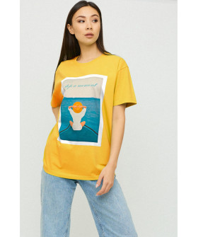 Футболка Oversize / air print /