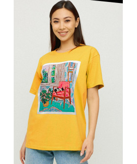 Футболка Oversize / air print /