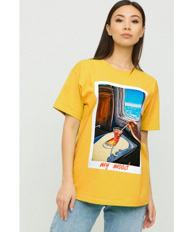 Футболка Oversize / air print /