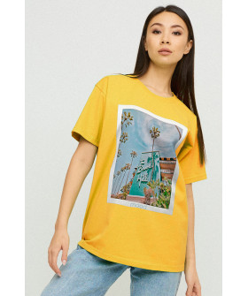 Футболка Oversize / air print /