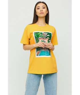 Футболка Oversize / air print /