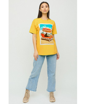 Футболка Oversize / air print /