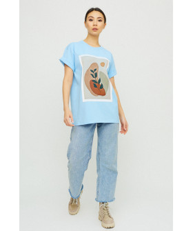 Футболка Oversize / air print /